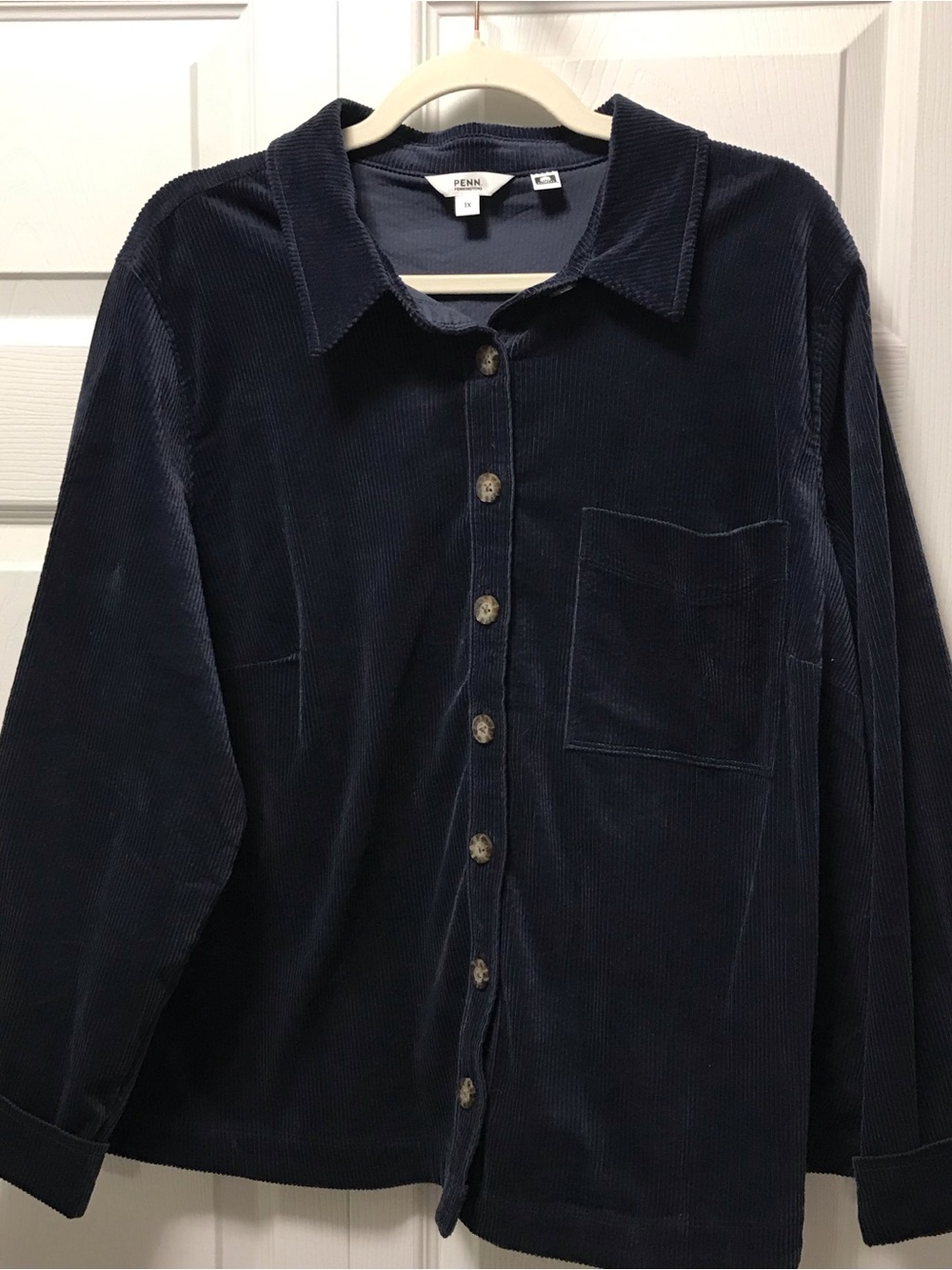 Women’s Dark Navy Corduroy Shirt Jacket